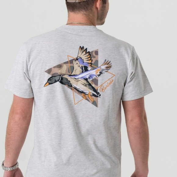 BURLEBO Other - BURLEBO Pintail Triangle Diving Duck Short Sleeve Shirt in Ash Grey